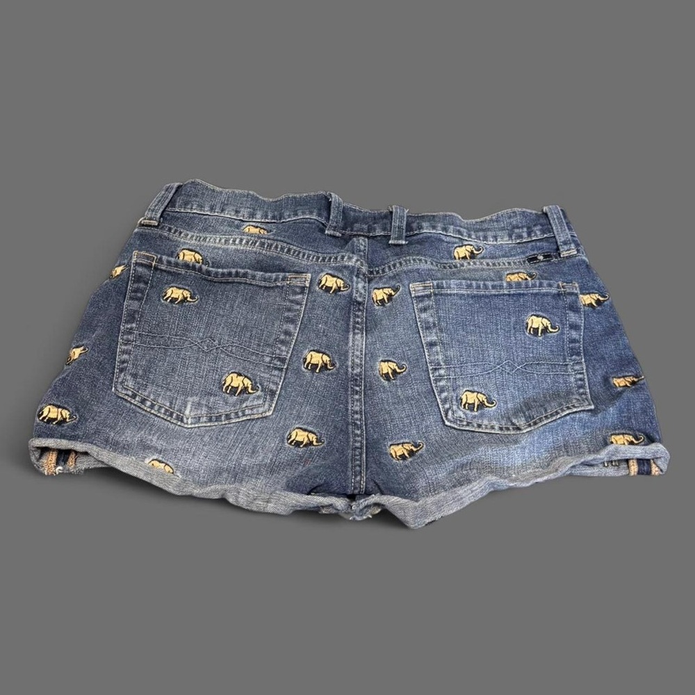 Lucky Brand Elephant Embroidery Patterned LOW RISE Denim Shorts